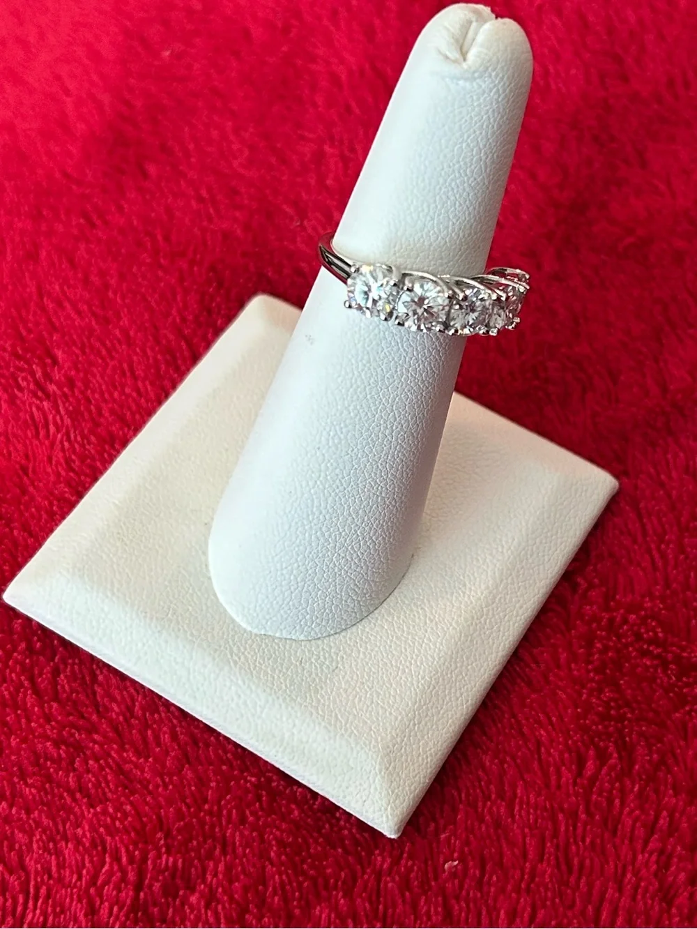 NEW! Silver 925 2.5ct Diamond Ring Size 5.5